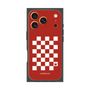 プレミアムスクエアケース［ Racing checkered flag Red - レーシングチェッカーフラッグ レッド ］