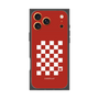 プレミアムスクエアケース［ Racing checkered flag Red - レーシングチェッカーフラッグ レッド ］