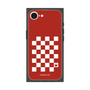 プレミアムスクエアケース［ Racing checkered flag Red - レーシングチェッカーフラッグ レッド ］