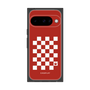 プレミアムスクエアケース［ Racing checkered flag Red - レーシングチェッカーフラッグ レッド ］