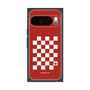 プレミアムスクエアケース［ Racing checkered flag Red - レーシングチェッカーフラッグ レッド ］