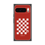 プレミアムスクエアケース［ Racing checkered flag Red - レーシングチェッカーフラッグ レッド ］