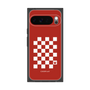 プレミアムスクエアケース［ Racing checkered flag Red - レーシングチェッカーフラッグ レッド ］
