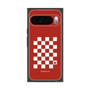 プレミアムスクエアケース［ Racing checkered flag Red - レーシングチェッカーフラッグ レッド ］