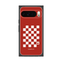 プレミアムスクエアケース［ Racing checkered flag Red - レーシングチェッカーフラッグ レッド ］