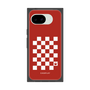 プレミアムスクエアケース［ Racing checkered flag Red - レーシングチェッカーフラッグ レッド ］