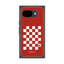 プレミアムスクエアケース［ Racing checkered flag Red - レーシングチェッカーフラッグ レッド ］