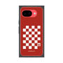 プレミアムスクエアケース［ Racing checkered flag Red - レーシングチェッカーフラッグ レッド ］