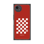 プレミアムスクエアケース［ Racing checkered flag Red - レーシングチェッカーフラッグ レッド ］