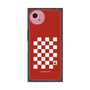 プレミアムスクエアケース［ Racing checkered flag Red - レーシングチェッカーフラッグ レッド ］