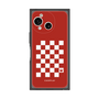 プレミアムスクエアケース［ Racing checkered flag Red - レーシングチェッカーフラッグ レッド ］
