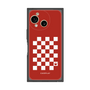 プレミアムスクエアケース［ Racing checkered flag Red - レーシングチェッカーフラッグ レッド ］