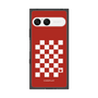 プレミアムスクエアケース［ Racing checkered flag Red - レーシングチェッカーフラッグ レッド ］