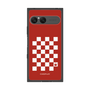 プレミアムスクエアケース［ Racing checkered flag Red - レーシングチェッカーフラッグ レッド ］