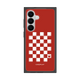 プレミアムスクエアケース［ Racing checkered flag Red - レーシングチェッカーフラッグ レッド ］