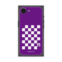プレミアムスクエアケース［ Racing checkered flag Purple - レーシングチェッカーフラッグ パープル ］