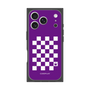 プレミアムスクエアケース［ Racing checkered flag Purple - レーシングチェッカーフラッグ パープル ］
