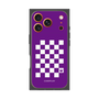 プレミアムスクエアケース［ Racing checkered flag Purple - レーシングチェッカーフラッグ パープル ］