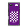 プレミアムスクエアケース［ Racing checkered flag Purple - レーシングチェッカーフラッグ パープル ］