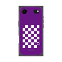 プレミアムスクエアケース［ Racing checkered flag Purple - レーシングチェッカーフラッグ パープル ］