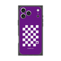プレミアムスクエアケース［ Racing checkered flag Purple - レーシングチェッカーフラッグ パープル ］