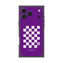 プレミアムスクエアケース［ Racing checkered flag Purple - レーシングチェッカーフラッグ パープル ］