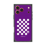 プレミアムスクエアケース［ Racing checkered flag Purple - レーシングチェッカーフラッグ パープル ］