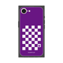 プレミアムスクエアケース［ Racing checkered flag Purple - レーシングチェッカーフラッグ パープル ］