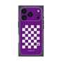プレミアムスクエアケース［ Racing checkered flag Purple - レーシングチェッカーフラッグ パープル ］