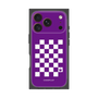 プレミアムスクエアケース［ Racing checkered flag Purple - レーシングチェッカーフラッグ パープル ］