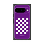 プレミアムスクエアケース［ Racing checkered flag Purple - レーシングチェッカーフラッグ パープル ］