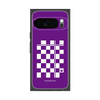 プレミアムスクエアケース［ Racing checkered flag Purple - レーシングチェッカーフラッグ パープル ］