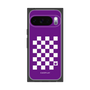 プレミアムスクエアケース［ Racing checkered flag Purple - レーシングチェッカーフラッグ パープル ］