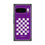プレミアムスクエアケース［ Racing checkered flag Purple - レーシングチェッカーフラッグ パープル ］