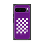プレミアムスクエアケース［ Racing checkered flag Purple - レーシングチェッカーフラッグ パープル ］
