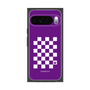 プレミアムスクエアケース［ Racing checkered flag Purple - レーシングチェッカーフラッグ パープル ］