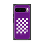 プレミアムスクエアケース［ Racing checkered flag Purple - レーシングチェッカーフラッグ パープル ］