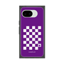 プレミアムスクエアケース［ Racing checkered flag Purple - レーシングチェッカーフラッグ パープル ］