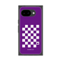 プレミアムスクエアケース［ Racing checkered flag Purple - レーシングチェッカーフラッグ パープル ］