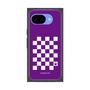 プレミアムスクエアケース［ Racing checkered flag Purple - レーシングチェッカーフラッグ パープル ］