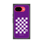 プレミアムスクエアケース［ Racing checkered flag Purple - レーシングチェッカーフラッグ パープル ］