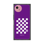 プレミアムスクエアケース［ Racing checkered flag Purple - レーシングチェッカーフラッグ パープル ］