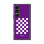 プレミアムスクエアケース［ Racing checkered flag Purple - レーシングチェッカーフラッグ パープル ］
