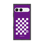 プレミアムスクエアケース［ Racing checkered flag Purple - レーシングチェッカーフラッグ パープル ］