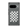 プレミアムスクエアケース［ Racing checkered flag White - レーシングチェッカーフラッグ ホワイト ］