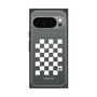 プレミアムスクエアケース［ Racing checkered flag White - レーシングチェッカーフラッグ ホワイト ］