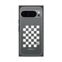 プレミアムスクエアケース［ Racing checkered flag White - レーシングチェッカーフラッグ ホワイト ］