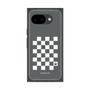 プレミアムスクエアケース［ Racing checkered flag White - レーシングチェッカーフラッグ ホワイト ］