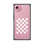 プレミアムスクエアケース［ Racing checkered flag White - レーシングチェッカーフラッグ ホワイト ］