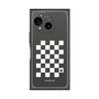 プレミアムスクエアケース［ Racing checkered flag White - レーシングチェッカーフラッグ ホワイト ］